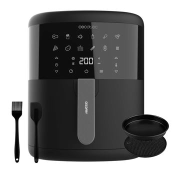 comprar Cecotec Freidora de Aire sin Aceite de 6 L Air Fryer con Accesorios Cecofry Bombastik 6000 Full. 1700 W, Tecnologia PerfectCook, Temperatura y Tiempo Regulables, Control Tactil, 12 Modos