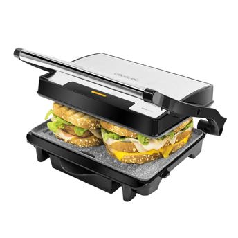 comprar Cecotec Parrilla Electrica Rock''Ngrill 1500 Rapid, 1500 W, Revestimiento de Piedra Rockstone, Placa Superior Adaptable en Altura, Bandeja Recogegrasas, Revestimiento Ecologico, 12.4X30.8X33.2 Cm