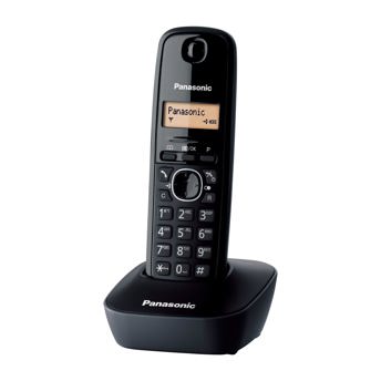 comprar Panasonic KX-TG1611SPH - Telefono Fijo Inalambrico DECT, LCD, Identificador de Llamadas, Agenda de 50 Numeros, Tecla de Navegacion, Alarma, Reloj, color Negro