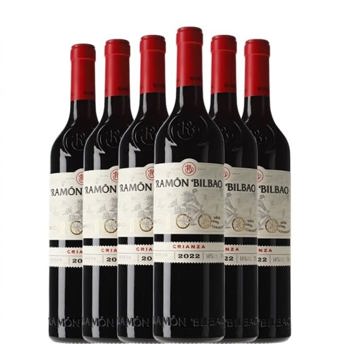 comprar Ramon Bilbao Crianza - Vino tinto D.O. La Rioja, 100% Tempranillo - Caja de 6 botellas X 750ml - Vino Oficial de la Seleccion Espanola de Futbol