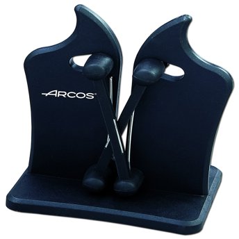 comprar Arcos Afilador profesional de Cuchillos. Color Negro Hecho en ABS. Afila tus Cuchillosin esfuerzo coneguridad y precision. 110 x 90 x 150 mm. Serie Afiladores