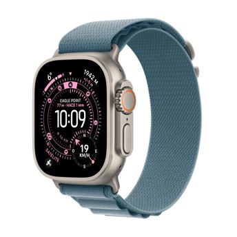 comprar Apple Watch Ultra 3 GPS + Cellular, Reloj premium para Running y Multideporte con Caja de Titanio Resistente de 49 mm y Correa Loop Alpine Azul Claro - Talla M. Monitores avanzados de Salud y entreno