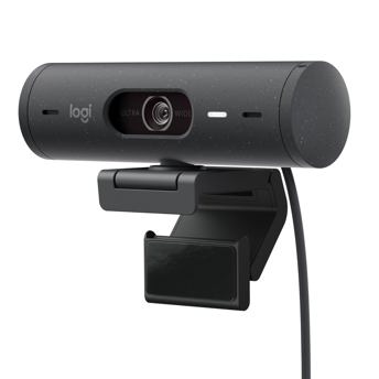 comprar Logitech Brio 500 HD Webcam Ajuste Luz, Modo Visualizacion, Mics Duales con Reduccion Ruido, Cubierta Privacidad Camara Web, Admite MS Teams, Google Meet, Zoom, Cable USB-C, Webcam Streaming - Grafito