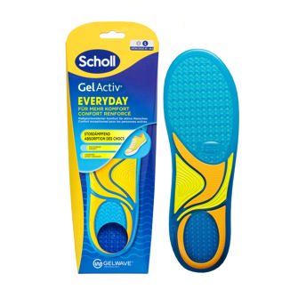 comprar Scholl GelActiv Plantillas Everyday para hombres, pies comodos todo el dia, amortiguacion de espuma viscoelastica y tecnologia GelWave que se adaptan a los pies y ofrecen la maxima comodidad, talla 40